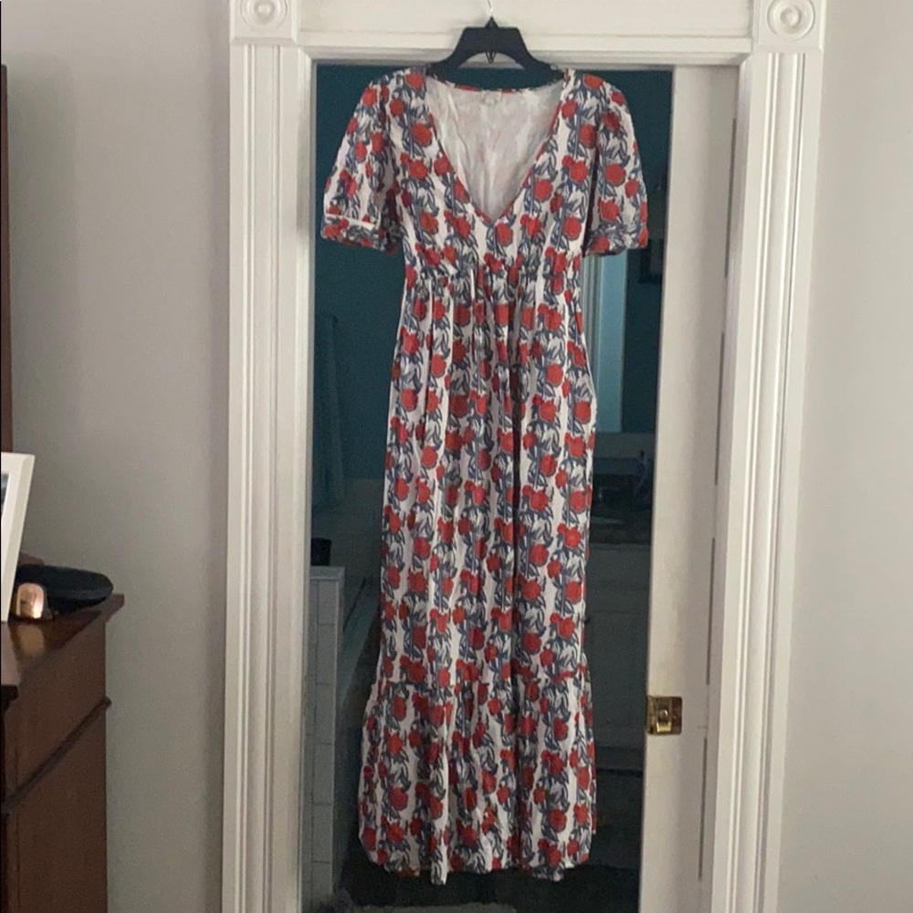 J crew v neck poppy maxi dress. Never worn!